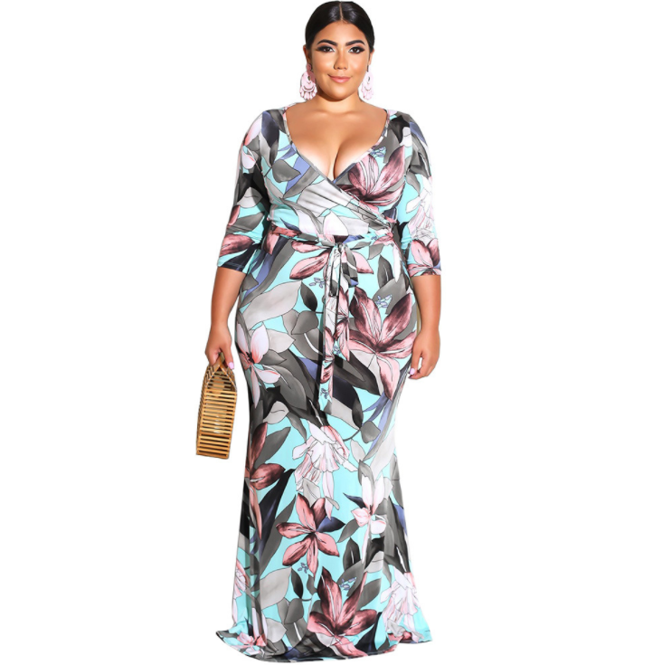 Cheap summer plus size casual dresses for women wholesale