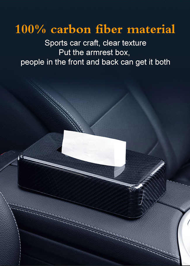 SGS Approved Slip Resistant Carbon Fiber Tissue Box
