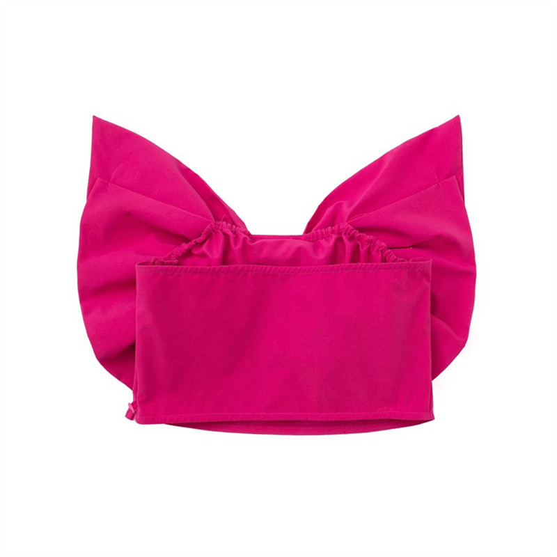 White Black Pink Backless Wrap Halter Top Sexy Female Summer Tops