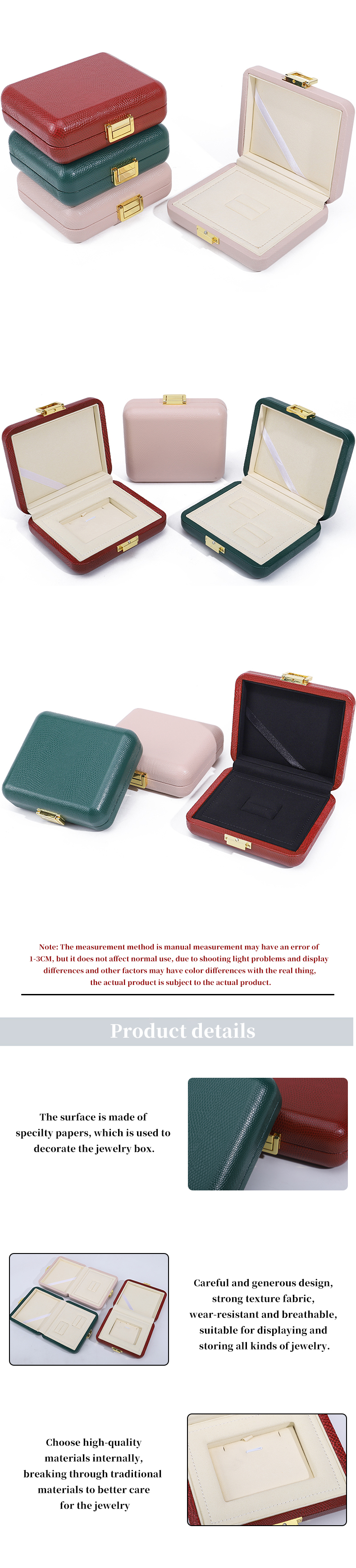 Floating Effect High-End PU Leather Jewelry Storage Case for Ring Ear Studs