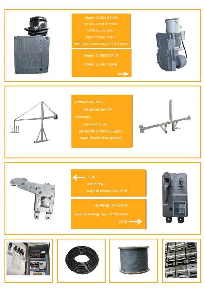 Building Cleaning Gondola Suspended Platform 8.3mm ZLP630 6