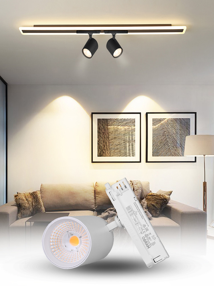 Aluminum Recessed COB LED Track Light Multi Scene Tilt 90 Degree