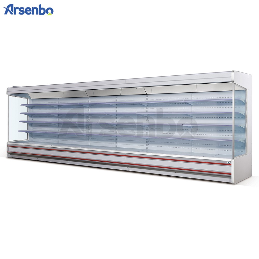 Grey 50HZ Supermarket Display Freezer Stainless Steel Material