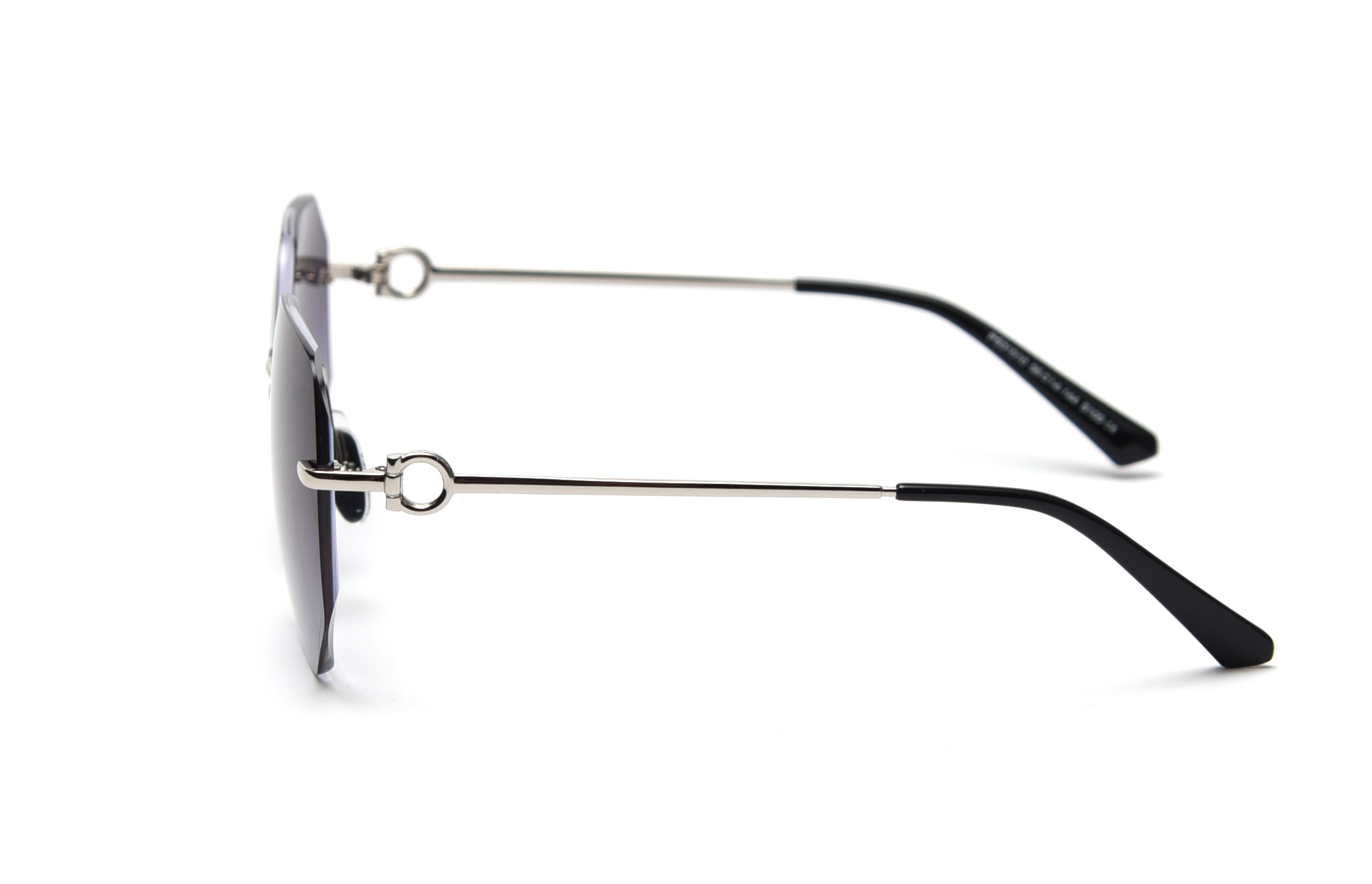 Frameless Sunglasses Gradient Sunglasses Women'S Metal Frame Polarized Vintage