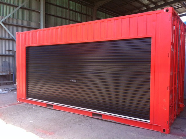 Secure Roller Shutter Side Door Open Pop Up Mobile Shipping 20ft Movable Portable Self Storage for Shipping Containers