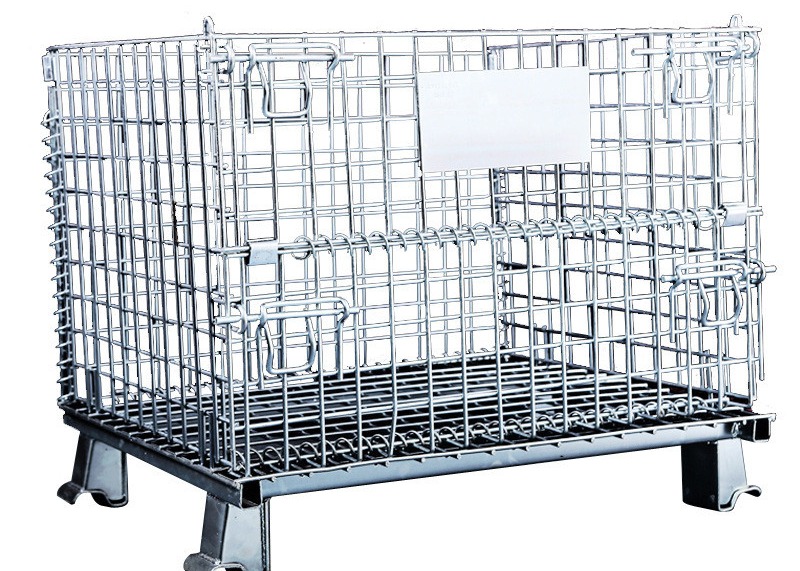 500kg Pallet Stacking SGS Collapsible Wire Mesh Container Customize Warehouse Equipment