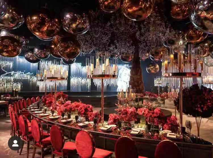 New saixin good quality 13 arms gold metal candelabra for wedding centerpieces
