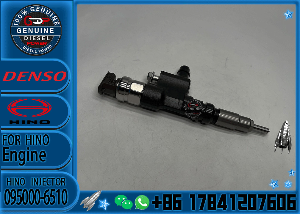 Common Rail Diesel Engine Injector 095000-6510 Fuel Injector Assembly 23670-E0080 For Toyota Hino N04C