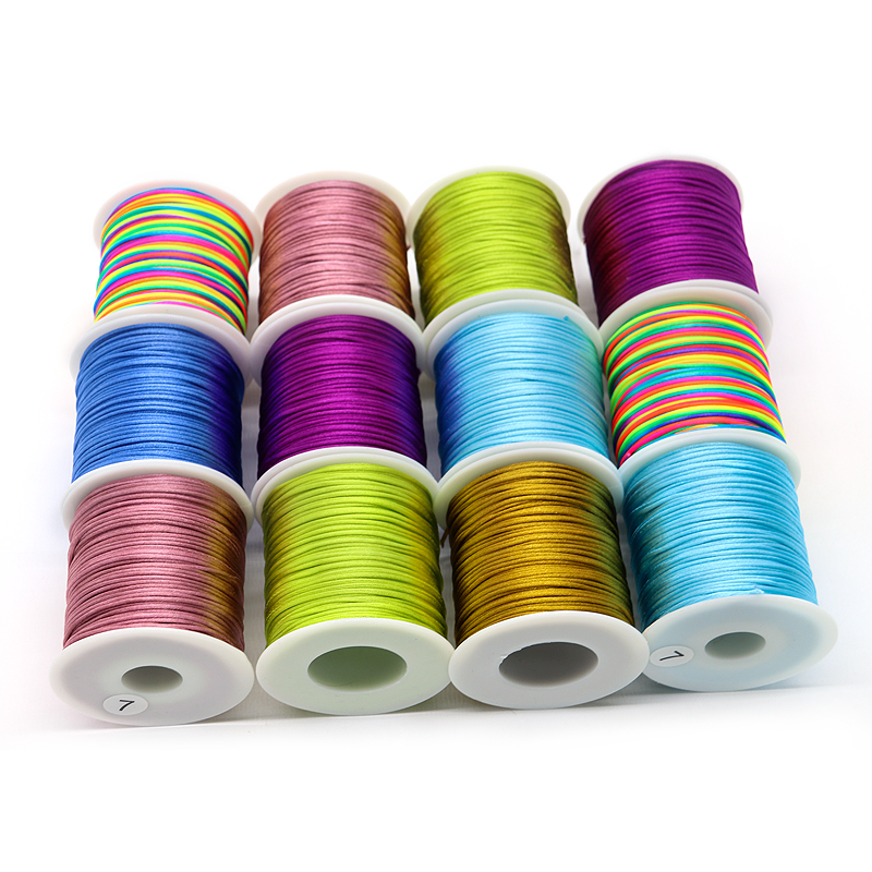 1mm Thick Nylon Braided Cord for DIY Bead Bracelets and Necklaces Jewelry Making