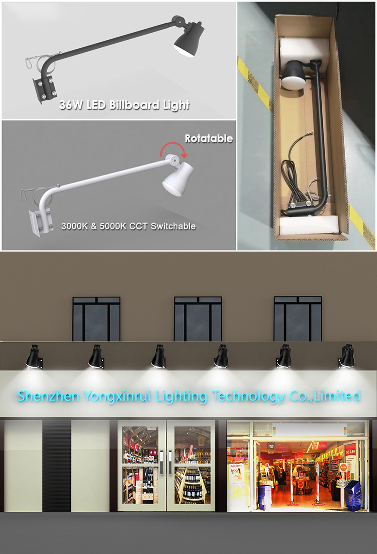 50000 Hours Working Time Aluminum Led Flood Light 36w For Supermarket Exhibition