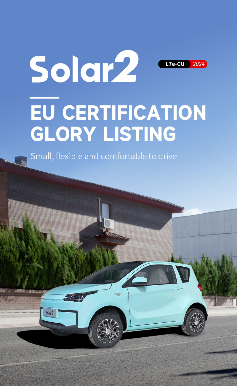 2024 2 Seats Mini EV Car Energy Vehicles Solar EEC Electric Car Blaval Solar 2 with EEC COC Customised Motor Single Motor