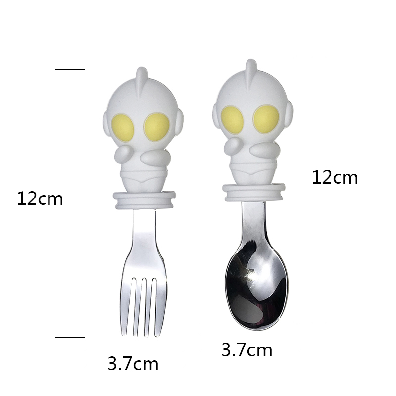 Cartoon Character Shape Baby Silicone Bib Bowl Spoon Set Bpa Free