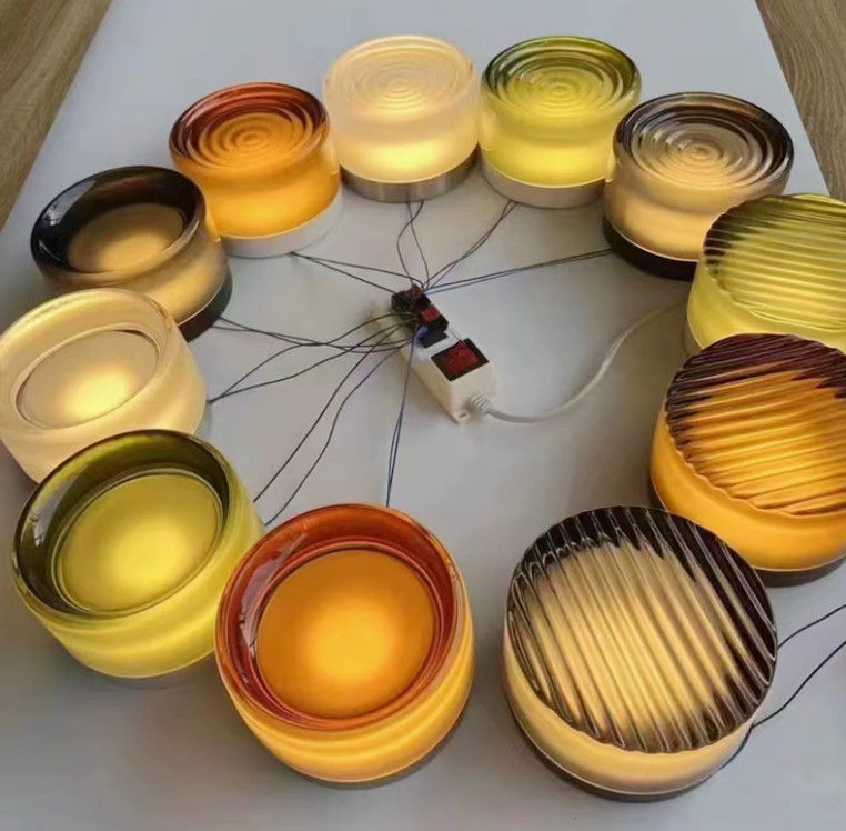 Modern simple hotel bedroom mirror lamp round interior colorful wall lamp