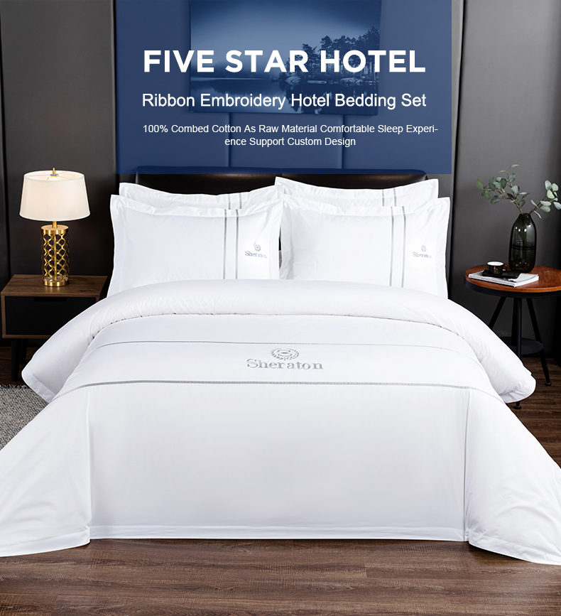 133*60 Fabric Density 4pcs Bedding Set for 2.5m Application Size Cotton Comforter Sets