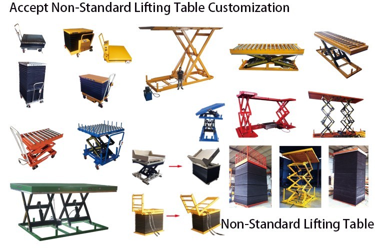 Electric 1 Ton Stationary Scissor Lift Platform Double Scissor 305/1780mm
