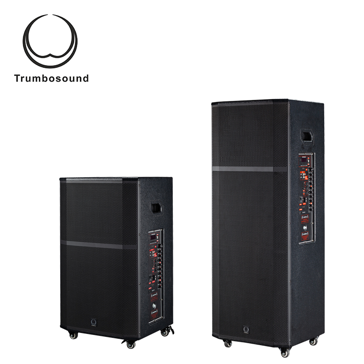 Wifi 12'' Mobile Battery Powered Loudspeaker With Wheels Handles Screen