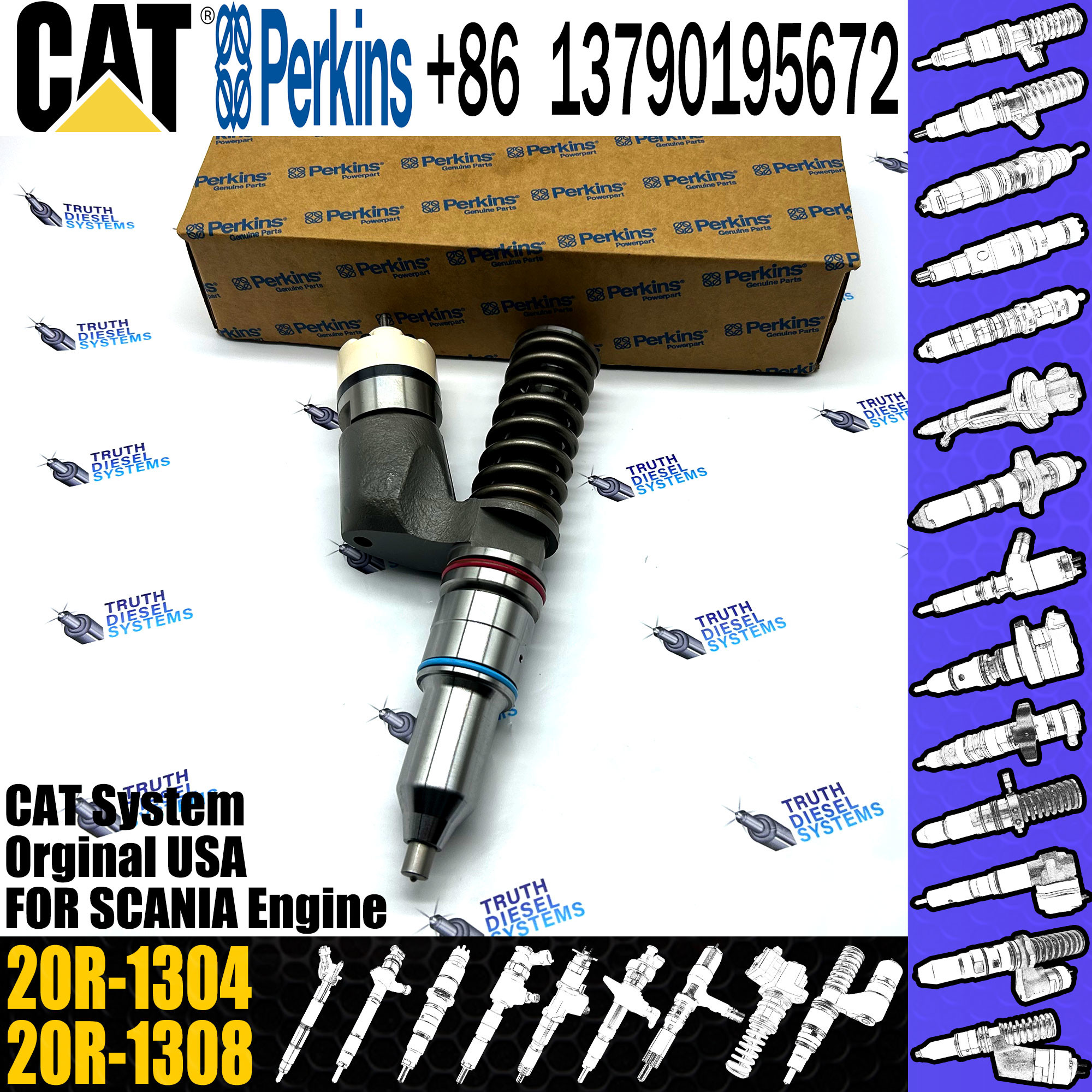 C15 Engine Fuel Injector 20R-1304 20R-2284 20R-2285 20R-5353 20R-1308 For C-Aterpillar Car