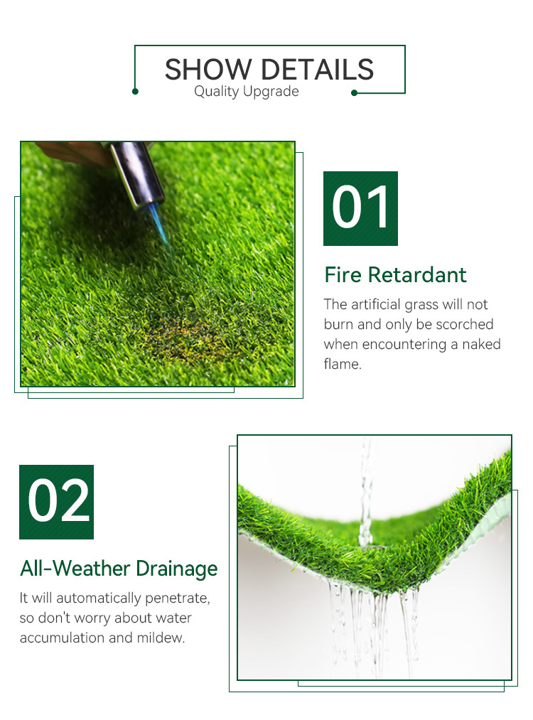 12800 Dtex Grass Artificial Lawn Installation Landscape Artificial Grass For Backyard