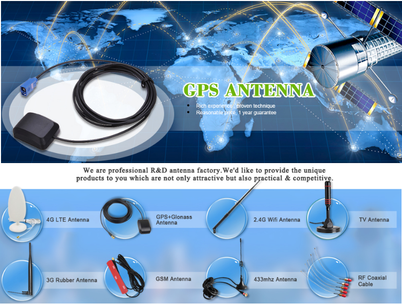 25±3dBi Gain Vertical Polarization GPS/Glonass/Beidou/Calileo Navigation Antenna for Car