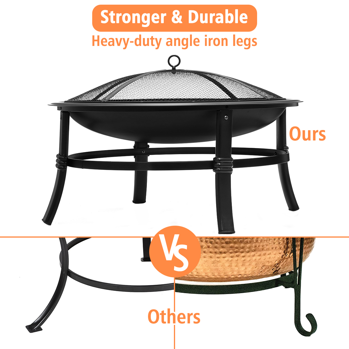 Travel-Friendly 26 Inch Fire Pit Perfect for Camping and Outdoor Gatherings