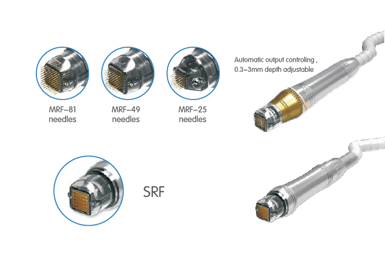 RF technology wrinkle removal double handles RF microneedle machine 0.3-3mm needle depth control machine in big sale