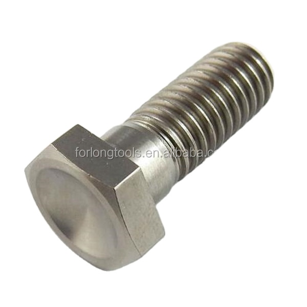 Sprint Car Titanium Radius Rod Bolt 1/2"-20 x 1-3/8" Hex Head Bolts 6AL-4V Titanium Alloy DIN Standard Natural Finish