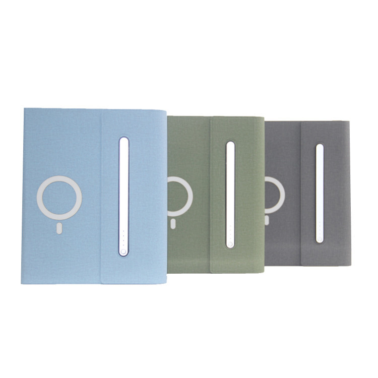 A5 Smart PU Leather Diary Notebook , Daily Planner Notebook With Power Bank