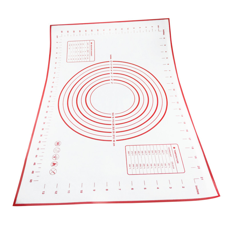 Silicone Baking Mat Pastry Rolling Mat Large with Measurements Scraper Gift Reusable Flexible Easy to Clean BPA Free