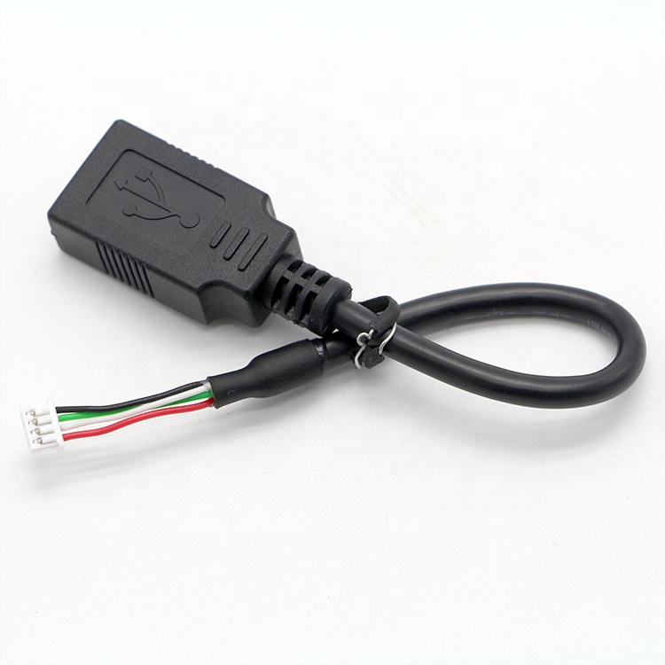 Assembly USB A Female to JST 2 3 4 Pin PH XH 1.0mm 1.25mm 1.5mm 2.0m Pitch Wire Cable