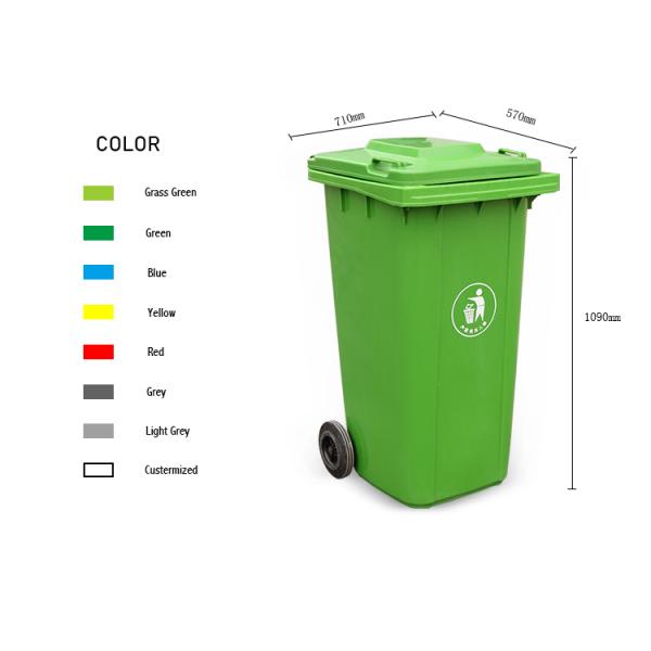50 Gallon Large Scale Sanitation Trash Can High-capacity Roughneck Wheeled Garbage Can