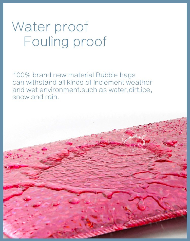 Printed Metallic Foil Rose Gold Poly Mailers 3-5mm thickness