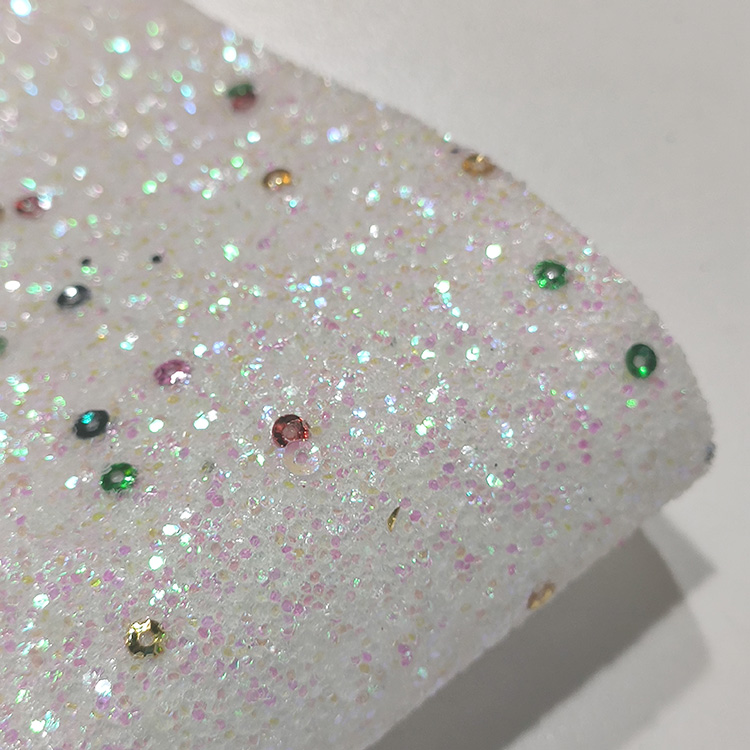 Shiny Metallic Sequin Chunky Glitter Fabric For Shoes Bags