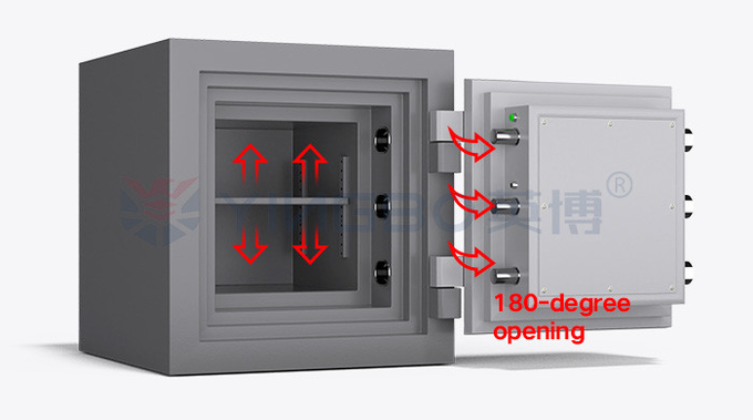 Solid Steel Fireproof Safe Box Dual Alarm System Height 420mm