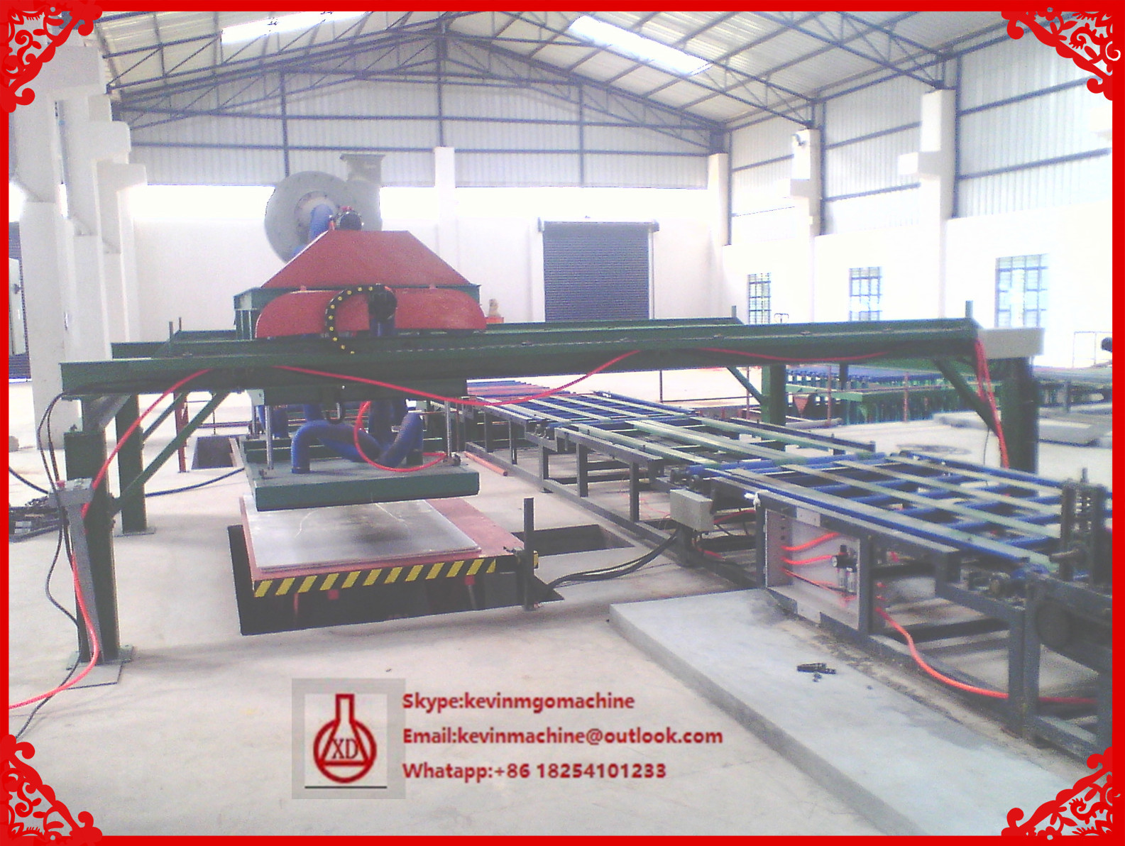 Electric Fiber Cement Board Production Line , 2000sqm Sandwich Panel Making Machine