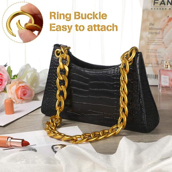 Women Underarm Bag 2021 Fashion Single Shoulder Handbag Retro Diagonal Strap Metal Chain