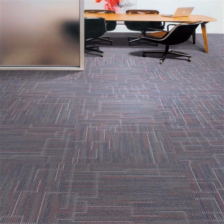 Multi level loop striped pattern Nylon6 carpet tile for office