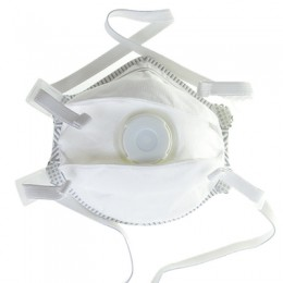 FFP2 Style Cup-Shape 4-Layer Particulate Dust Face Masks with Adjustable Elastic Loops