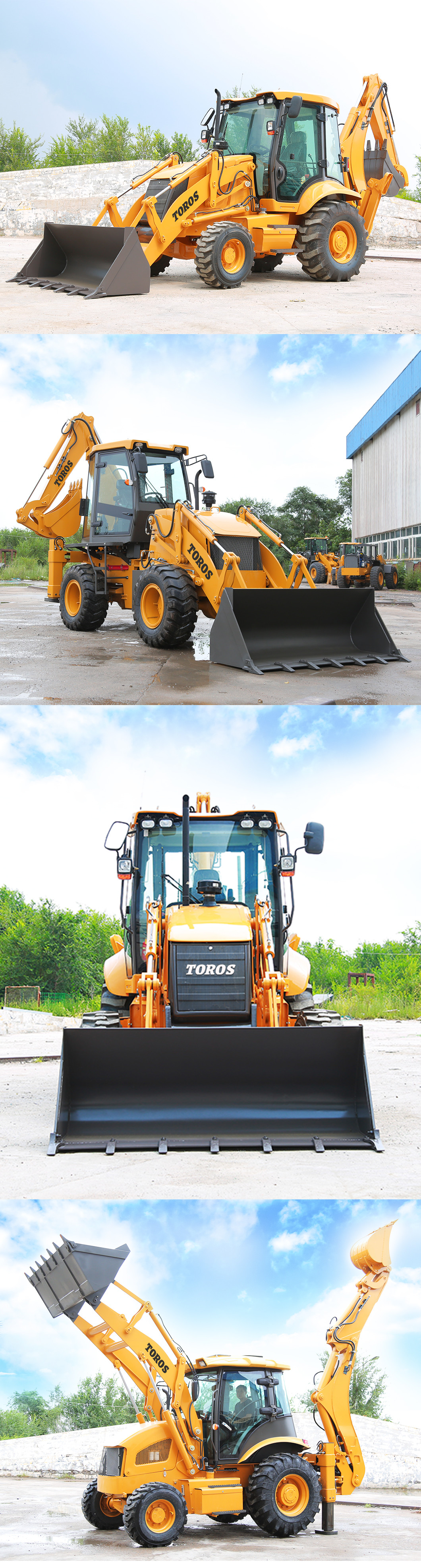 TOROS Versatile Mini Backhoe Loader Machine 1 Ton 2 Ton 3 Ton