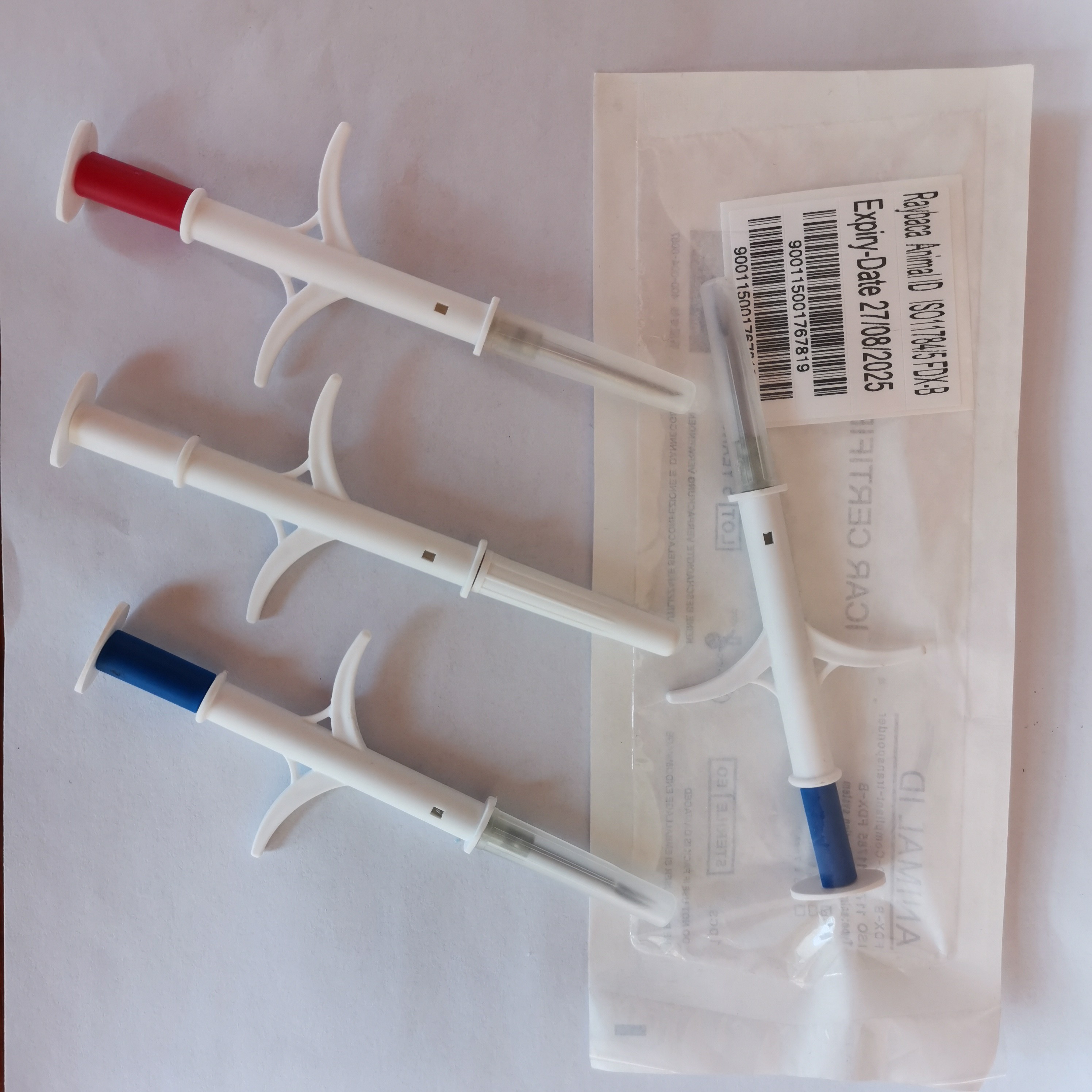 Injectable ISO ICAR Certificate Microchip Syringe Global 15digits Number