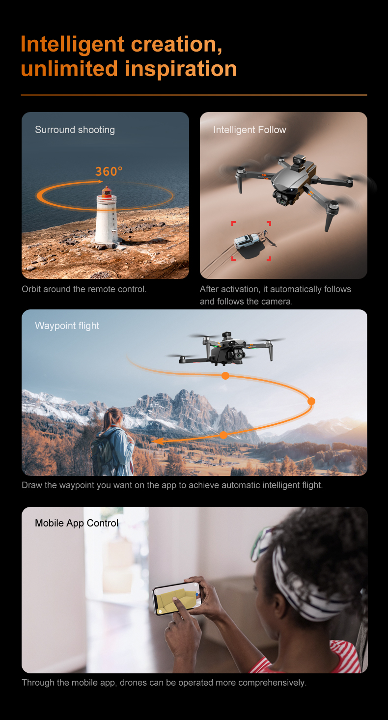 Professional RC Quadcopter Original Rg601 Max 5G GPS Drone with Dual 4K HD Camera and Optical Flow