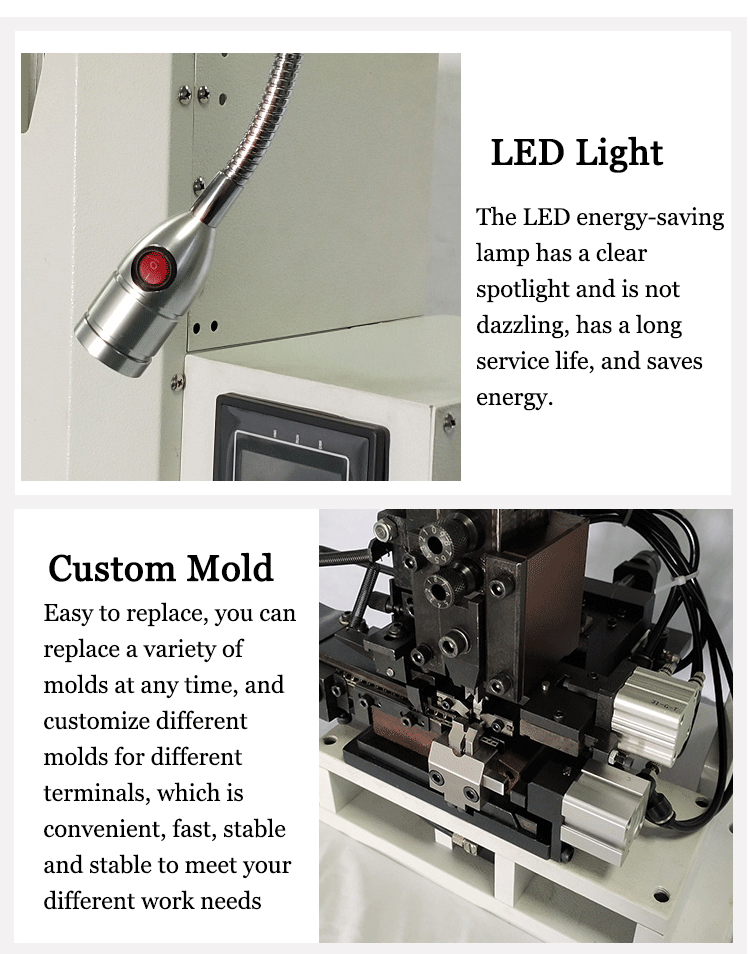 Automatic Cable Wire Terminal Crimping Machine with 0.75KW Motor Power and 65KG Weight