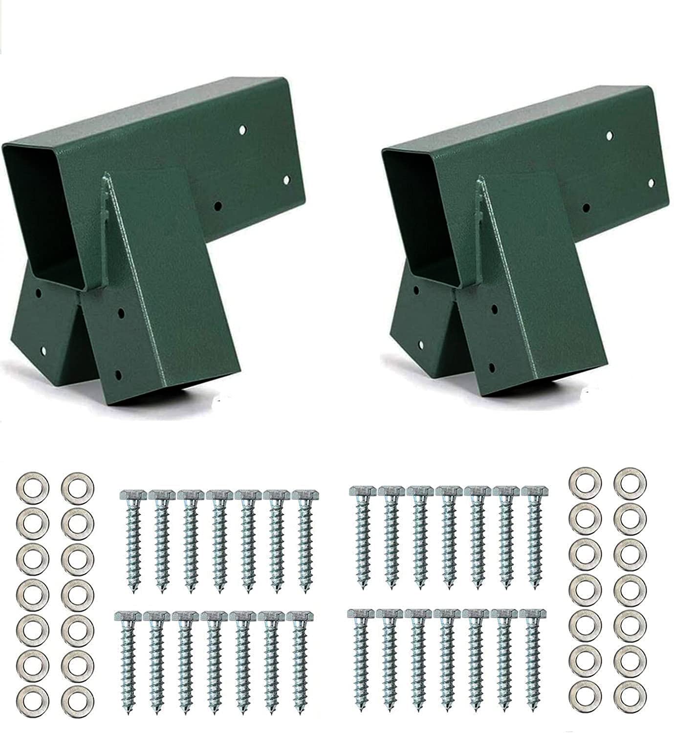 A-Frame 2 Brackets Green Coating Swing Set Bracket With Heavy Duty Mounting Hardware