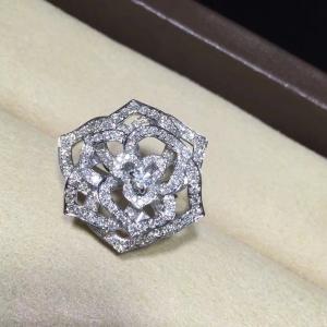 China Piaget brand jewelry Rose ring in 18K white gold set with 143 brilliant-cut diamonds (approx. 1.20 ct). on sale