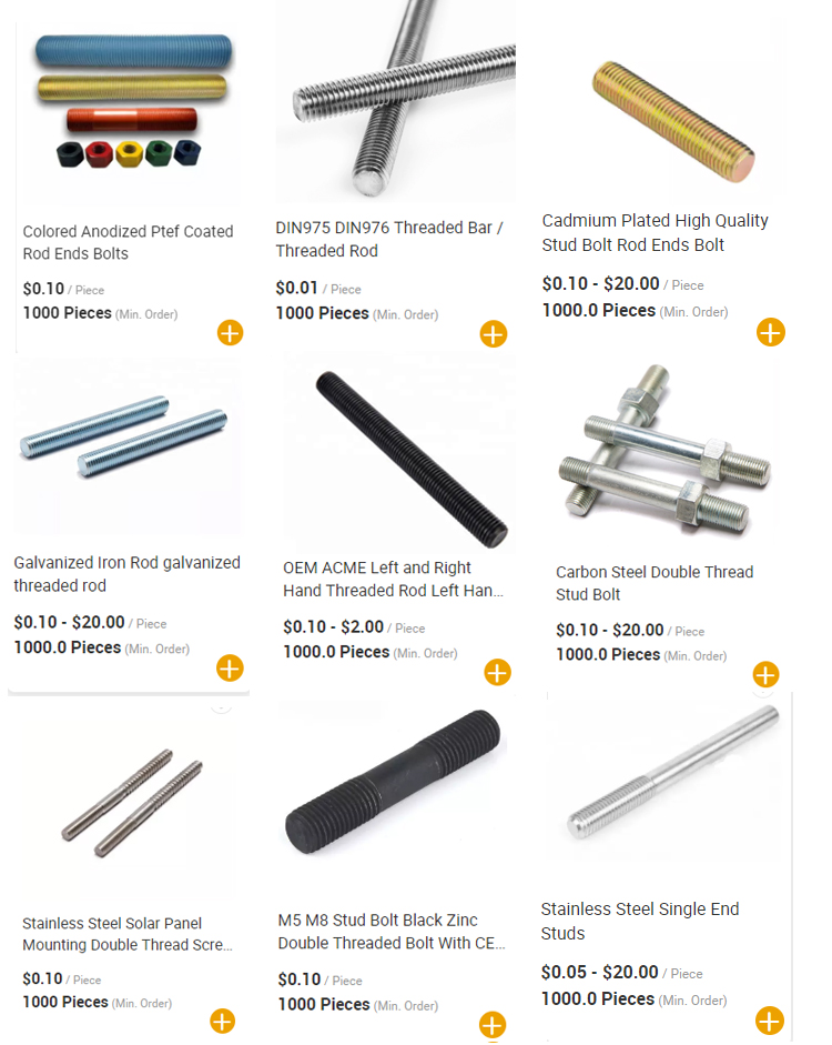 ASTM A193 B7 Full Thread Stud Bolt Din976 Thread Rods Stainless Steel Stud Bolt