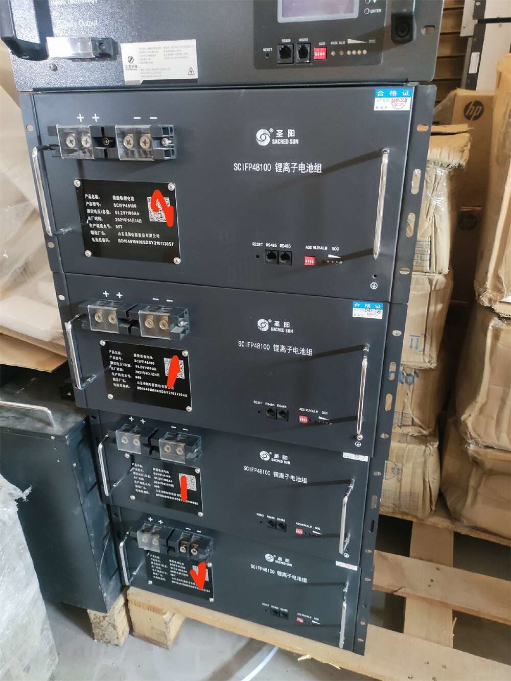 5.12kW Sacred Sun Lithium Battery LiFePO4 48V 100Ah 3U Height Rack Mounted