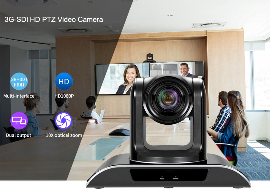 10X Optical Zoom Full HD 1080P Video Conference Camera USB/HDMI/SDI Video Conference Camera for Smartboard