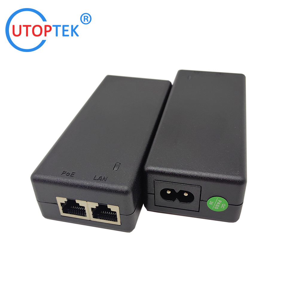 10/100/1000/2500Mbps 30W Gigabit Standard POE Injector ieee802.3af/at PoE data & power:100meters for Cameras wireless AP