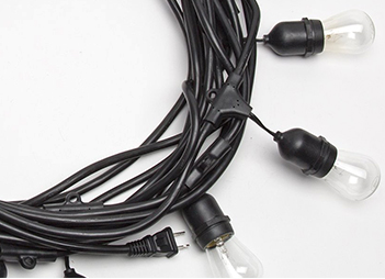 20 Bulbs Battery LED 120V String Light Balls For Outside Garden Patio Party IP65
