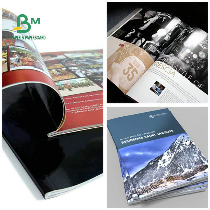 Good Brightness 200GSM 250GSM Glossy 2 Sided Coated Paper For Brochures