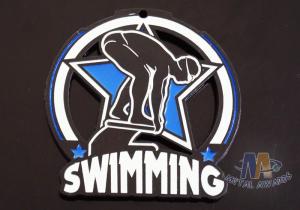 Buy cheap Soft Enamel Custom Zinc Alloy Metal Swimming Glow In The Dark Medals For Races product